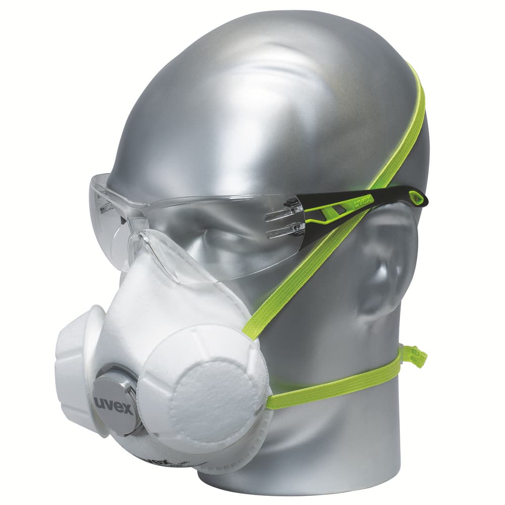 Respirátor uvex silv-Air e 7333 v kombinaci s ochrannými brýlemi