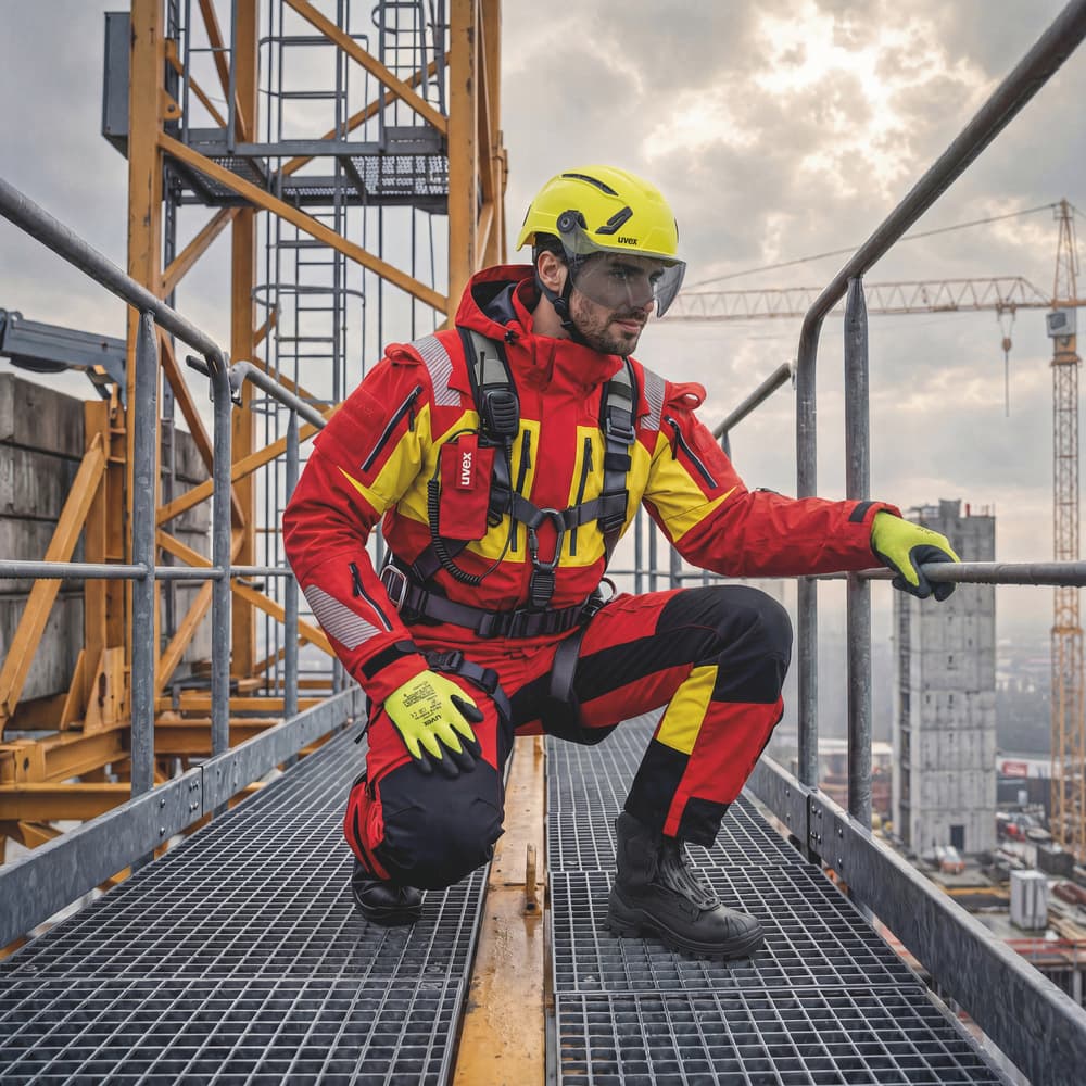 Ochranné rukavice uvex unidur 6679 foam HV v pracovním prostředí