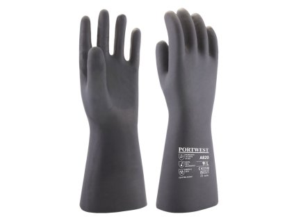 A820 Neoprenové chemické rukavice (Velikost rukavic 9)