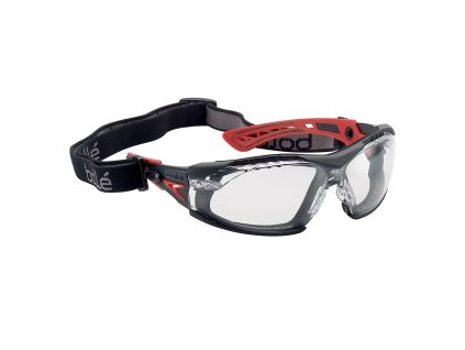 Ochranné brýle Bollé RUSH+ s těsnícím rámečkem a náhlavním páskem - čiré
