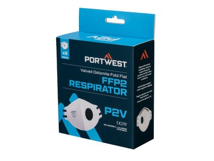 P210 FFP2 Valved Dolomite Fold Flat Respirator (Pk3)