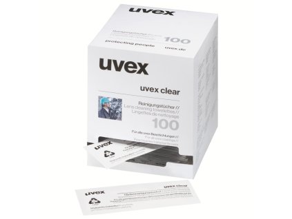 Čistící vlhčené ubrousky uvex na pracovní brýle 9963005