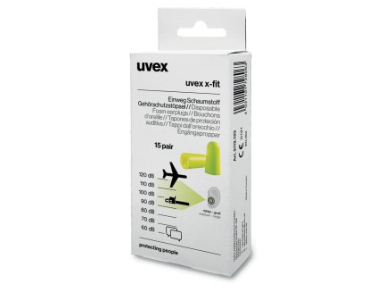 Jednorázové špunty do uší uvex x-fit, SNR: 37dB - 15 párů