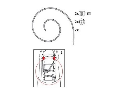 Elastické tkaničky pro pracovní obuv uvex 1 xcraft