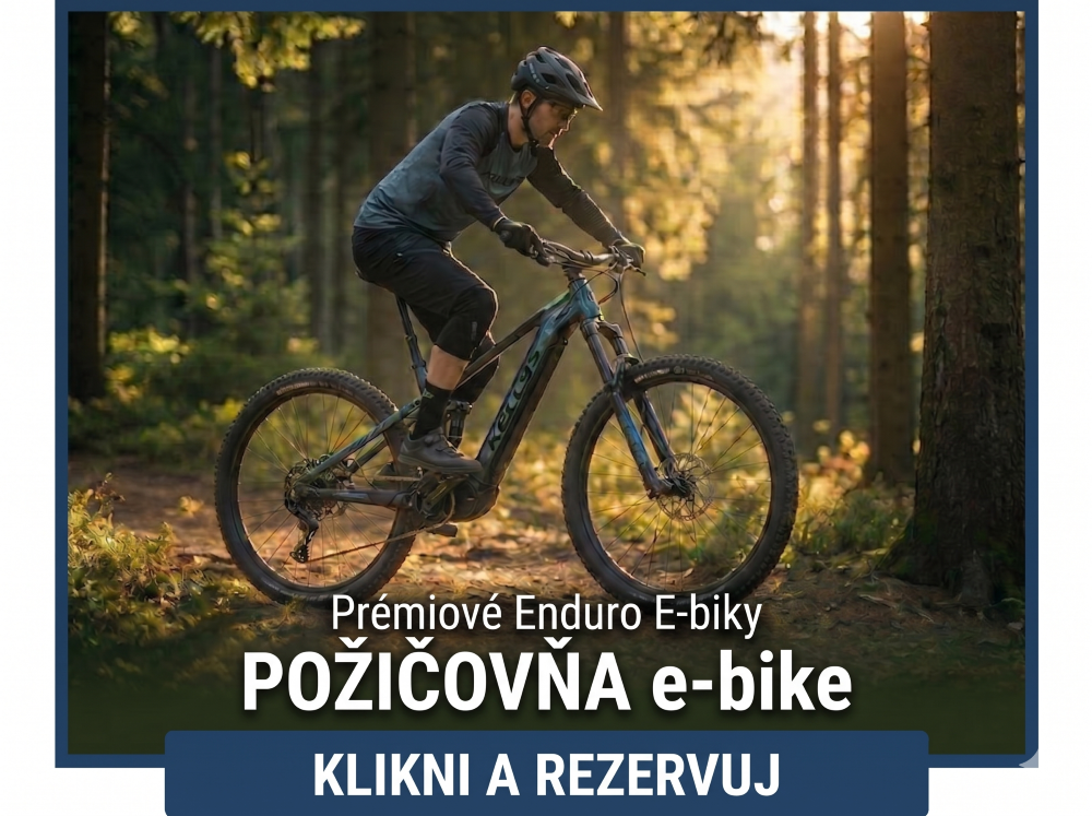 Požičovňa elektrobicyklov Vyšné Ružbachy XTREMEsport - testovacie centrum Kellys Theos R30P a enduro e-biky.