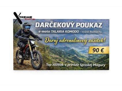 Darčekový poukaz 1 hod 90€