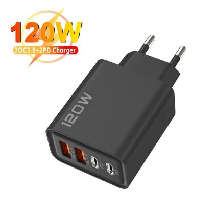 6468 univerzalni 4x usb quick charge 120w sitova nabijecka usb c usb a