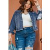 Džínová bunda s dírami