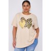 Triko Leopardí srdce - barva béžová