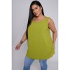 Top bez rukávů s kulatým výstřihem - barva olivová
