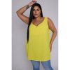 Top bez rukávů s kulatým výstřihem - barva žlutá