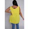 Top bez rukávů s kulatým výstřihem - barva žlutá
