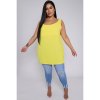 Top bez rukávů s kulatým výstřihem - barva žlutá