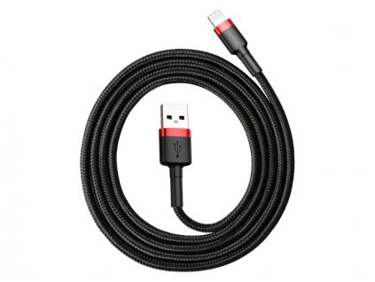 Baseus Cafule nabíjecí / datový kabel USB na Lightning 2,4A 1m, červená-černá