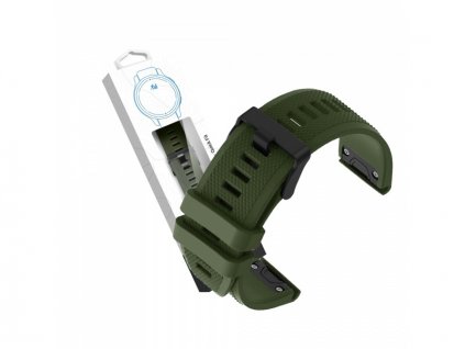 RhinoTech řemínek pro Garmin QuickFit sportovní silikonový 22mm tmavě zelený