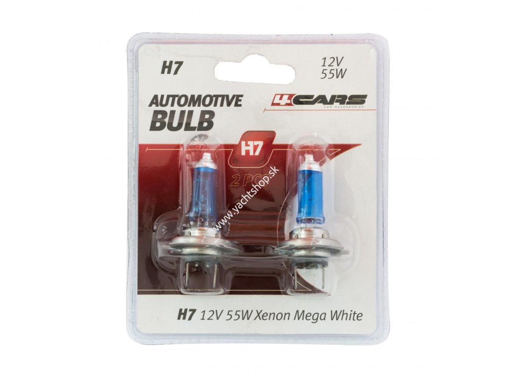 vyr 448744CARS 12V H7 55W XENON MEGA WHITE 2KS DOUBLE BLISTER