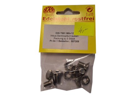 AQUINOX DIN 7991 M6 X 12 - 5 KS