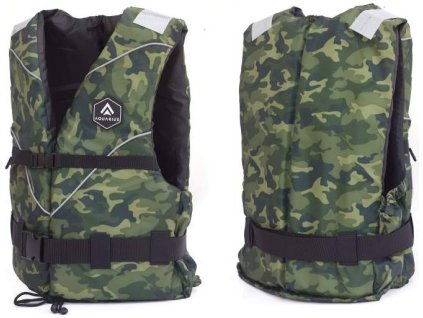 AQUARIUS Plávacia vesta CAMO MILITARY (Variant XXL)