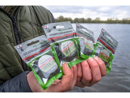 KORUM Grappler Hair Rigs - 1M Sz 12 Barbed