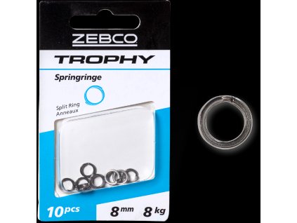 ZEBCOEU L: 12mm Trophy Split Ring 16kg 10 pcs