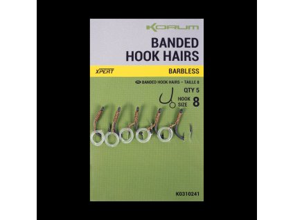 KORUM Banded Hook Hairs - Barbless 8
