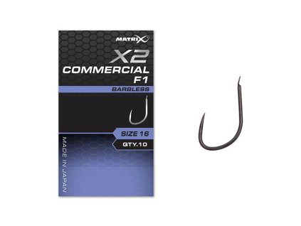 MATRIX X2 - Commercial F1 Hooks (Variant X2 Commercial F1 Size 18 Barbless)