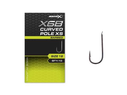 MATRIX X6B - Curved Pole Hooks (Variant X6B Curved Pole XS Size 14 Barbed)