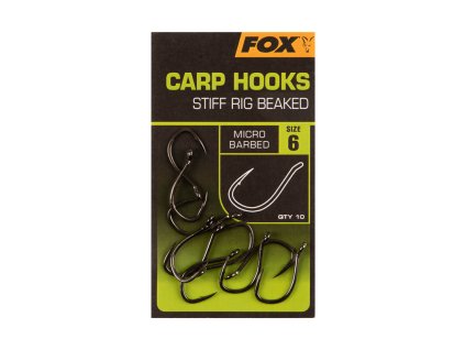 FOX Stiff Rig Beaked Carp Hooks (variant Stiff Rig Beaked - size 4)