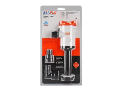 SEAFLO 04-Series 12V 800 GPH Rovné prevzdušňovacie čerpadlo do útoru vody/živých návnad  SFBP1-G800-04