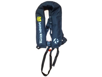 LADE OÜ Automatická záchranná vesta 150N Classic Waistbelt UML MK5 čierna s logom MINN KOTA