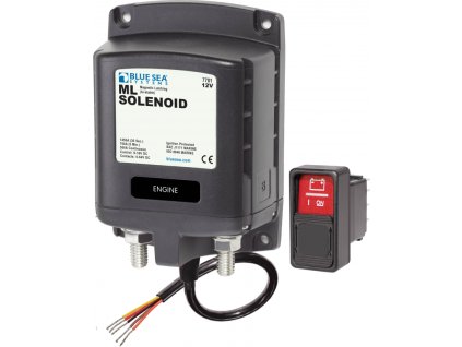 BLUE SEA SOLENOIDOVÁ SÉRIA ML (Varianta BISTABLE 12V - WITH SWITCH)