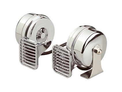 tromba doppia cromata mt2 12v