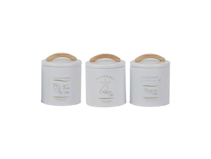 set 3 pezzi barattoli da cucina