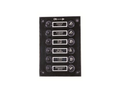 pannello a 6 interruttori