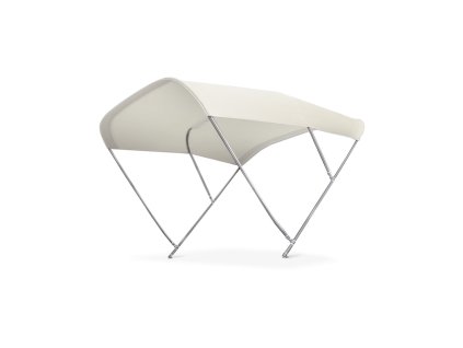3 OBLÚKY BIMINI Z NEHRDZAVEJÚCEJ OCELE TESSILMARE (Varianta WHITE BIMINI CM 170X140H)