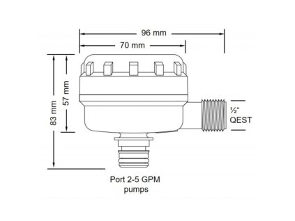 filtro a 90 filettatura qest