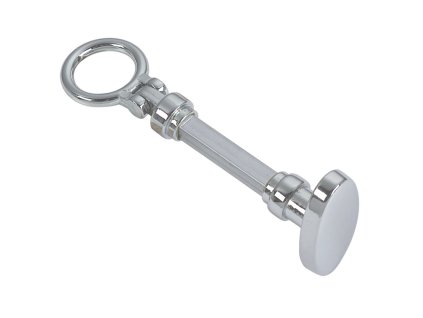 maniglia pomolo e anello in ottone cromato