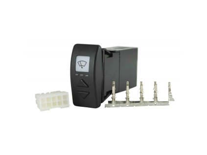 UNIVERZÁLNE KOLÍSKOVÉ SPÍNAČE PRE STIERAČE (Varianta ROCKER SWITCH FOR 1 WIPER)