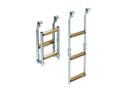 scaletta a 3 gradini in legno per plancetta