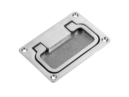 CHRÓMOVANÁ MOSADZNÁ RUKOVÄŤ NA SPLACHOVANIE MM.74X50 (Varianta CHROMED BRASS FLUSH PULL HANDLE MM.74X50X8)