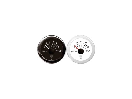 TLAK OLEJA VDO Ø MM.52 (Varianta OIL PRESSURE WHITE MAX 25 BAR 12/24V FOR INVERTER)