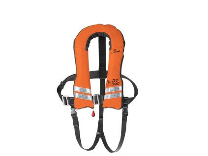 giubbotto automatico pilot pro 300 arancione con imbracatura inguinale