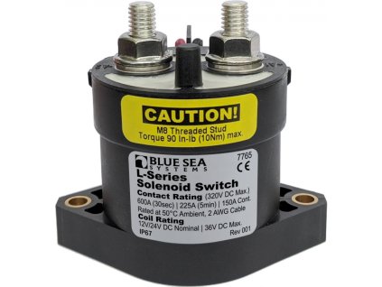 BLUE SEA SOLENOIDOVÁ SÉRIA L (Varianta 12/24V - 150AMP MAX)