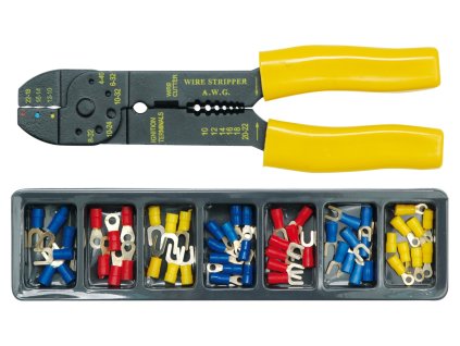 TOYA Kliešte elektrikárske konektorové + konektory 100 ks