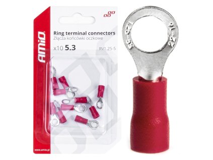 AMIO Elektrický konektor očko RV 1,25-5, 10 ks