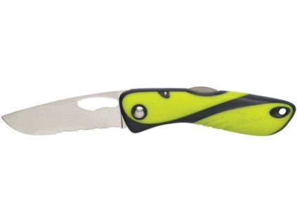ref 10112 couteau offshore fluorescent lame simple crantee