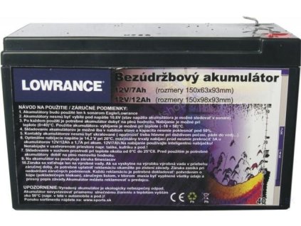 LOWRANCE Akumulátor k sonaru 12V, 7 Ah