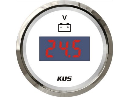vyr 43752KUS Voltmeter digitalny 8 32 V biely 52 mm