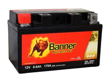 BANNER Bike Bull GEL50901, BGTZ10 S, GTZ10 4, YTZ10 S, 509 01, 12V, 8,6Ah