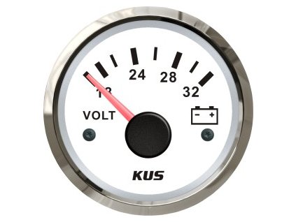 vyr 44532KUS Voltmeter 16 32 V biely 52 mm